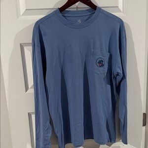 Southern Proper Classic Blue Labrador Republican Party Long Sleeve Pocket Tee